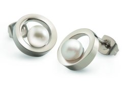 Boccia Titanium Titanové náušnice s perličkami 05017-01