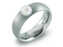 Boccia Titanium Titanový prsten s perlou 0102-15 52 mm