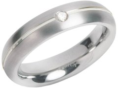 Boccia Titanium Titanový snubní prsten s diamantem 0130-05 54 mm