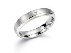 Boccia Titanium Titanový snubní prsten s&nbsp;diamantem 0130-11 50 mm