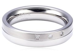 Boccia Titanium Titanový snubní prsten s diamanty 0129-03 62 mm