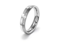 Boccia Titanium Titanový snubní prsten s&nbsp;diamanty 0129-03 50 mm