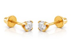 Brilio Blyštivé náušnice ze zlata se zirkony 14/30.200/17ZIR