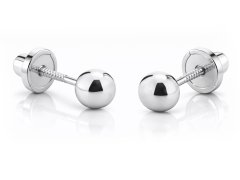 Brilio Minimalistické náušnice pecky z&nbsp;bílého zlata 14/802.041/17