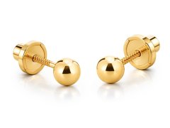 Brilio Minimalistické zlaté náušnice 14/3 MM/17
