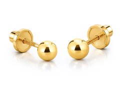Brilio Minimalistické zlaté náušnice 14/4 MM/17