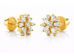 Brilio Něžné zlaté náušnice se zirkony 14/186.981/17ZIR
