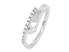 Brilio Něžný dámský prsten z bílého zlata s krystaly 229 001 00857 07 51 mm