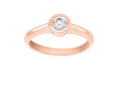 Brilio Půvabný prsten z růžového zlata se zirkonem SR042RAU 48 mm