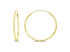 Brilio Silver Broušené pozlacené kruhové náušnice EA01Y 5 cm