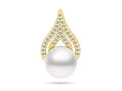Brilio Silver Elegantní perlový přívěsek z pozlaceného stříbra PT93Y