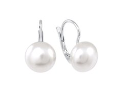 Brilio Silver Elegantní stříbrné náušnice se syntetickou perlou 438 001 01234 0400000