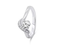 Brilio Silver Elegantní stříbrný prsten se zirkony RI048W 58 mm