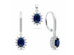 Brilio Silver Elegantní set stříbrných šperků se zirkony SET296WB (přívěsek, náušnice)