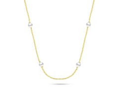 Brilio Silver Jemný pozlacený náhrdelník s Majorica perlami NCL141Y