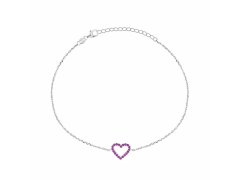 Brilio Silver Krásný stříbrný náramek se srdíčkem BRC39WR