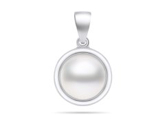 Brilio Silver Minimalistický stříbrný přívěsek s pravou perlou PT89W