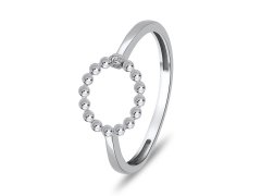 Brilio Silver Moderní dámský prsten s čirým zirkonem RI009W 50 mm