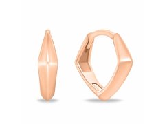 Brilio Silver Stylové hranaté náušnice z&nbsp;pozlaceného stříbra EA1214R