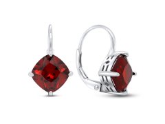 Brilio Silver Módní stříbrné náušnice s&nbsp;červenými zirkony EA304WR