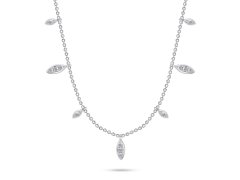 Brilio Silver Módní stříbrný náhrdelník s přívěsky NCL116W
