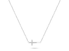 Brilio Silver Nadčasový náhrdelník s křížkem NCL58W