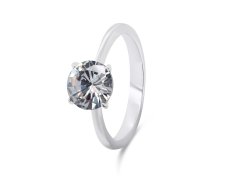 Brilio Silver Nadčasový stříbrný prsten s čirým zirkonem RI057W 50 mm
