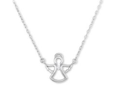 Brilio Silver Něžný stříbrný náhrdelník s andělíčkem 476 001 00145 04