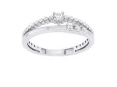 Brilio Silver Něžný stříbrný prsten se zirkony GR045W 48 mm