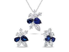 Brilio Silver Okouzlující stříbrný set šperků se zirkony SET248WB (náušnice, náhrdelník)