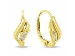 Brilio Silver Půvabné pozlacené náušnice s&nbsp;kubickými zirkony EA1179Y