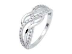 Brilio Silver Půvabný stříbrný prsten se zirkony 426 001 00512 04 59 mm