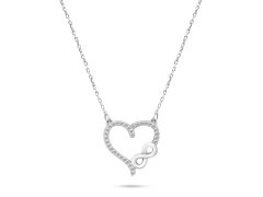 Brilio Silver Romantický stříbrný náhrdelník se zirkony NCL52W