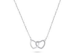 Brilio Silver Romantický stříbrný náhrdelník se zirkony NCL91W