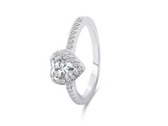 Brilio Silver Romantický stříbrný prsten Srdce RI047W 50 mm