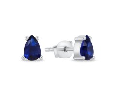 Brilio Silver Slušivé stříbrné náušnice s modrými zirkony EA860WB