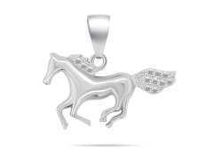 Brilio Silver Slušivý stříbrný přívěsek Kůň PT124W