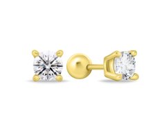 Brilio Silver Stříbrné náušnice s čirými zirkony EA18Y 0,4 cm