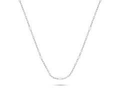 Brilio Silver Stříbrný náhrdelník s bílými kuličkami NCL112W