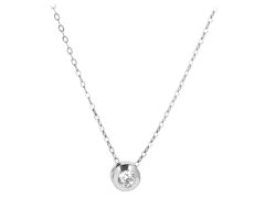 Brilio Silver Stříbrný náhrdelník s krystalem 476 001 00118 04 (řetízek, přívěsek)