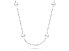 Brilio Silver Stříbrný náhrdelník s Majorica perlami NCL140W