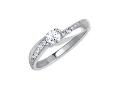 Brilio Silver Stříbrný zásnubní prsten se zirkony 426 001 00530 04 56 mm