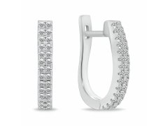 Brilio Silver Třpytivé stříbrné kruhové náušnice EA132W