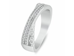 Brilio Silver Elegantní stříbrný prsten s&nbsp;kubickými zirkony RI158W 56 mm