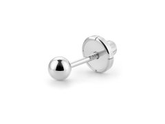 Brilio Single náušnice z bílého zlata 14/2.5 MM/17 Esp