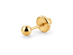 Brilio Single náušnice ze žlutého zlata 14/2.5 MM/17