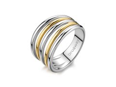 Brosway Vícevrstvý bicolor prsten z oceli Aura BAU33 58 mm