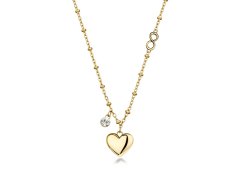 Brosway Dámský pozlacený náhrdelník Srdce a&nbsp;Nekonečno Chakra BHKLE04