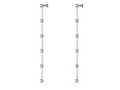 Brosway Dlouhé ocelové náušnice s&nbsp;čirými zirkony Dreaming BIG25