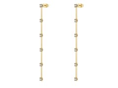 Brosway Dlouhé pozlacené náušnice s&nbsp;čirými zirkony Dreaming BIG26